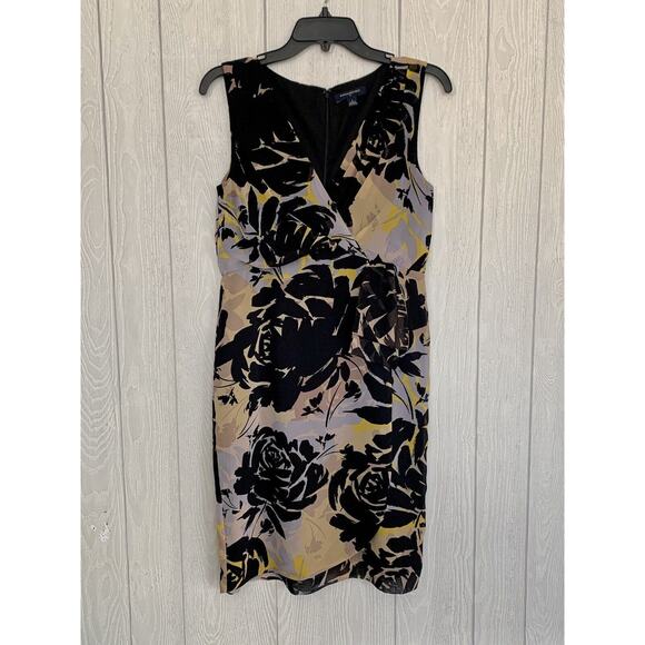 Banana Republic V-Neck Multicolor Sleeveless Dress Size 6 - Picture 1 of 6